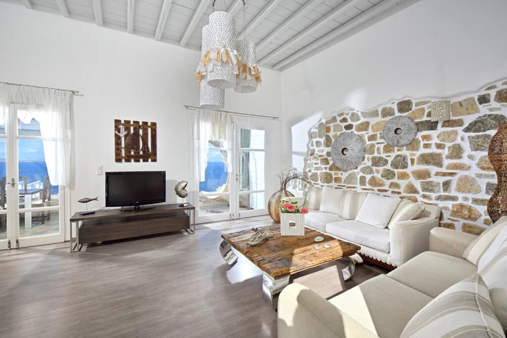 Mykonos Sea View Luxury Villa By Calypso Sunset Villas Mykonos Town Екстериор снимка