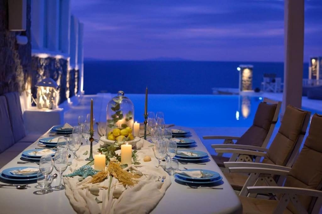 Mykonos Sea View Luxury Villa By Calypso Sunset Villas Mykonos Town Екстериор снимка