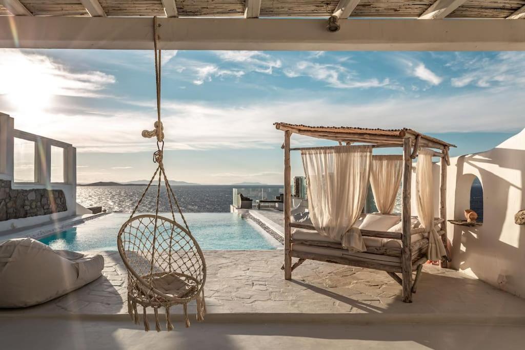 Mykonos Sea View Luxury Villa By Calypso Sunset Villas Mykonos Town Екстериор снимка