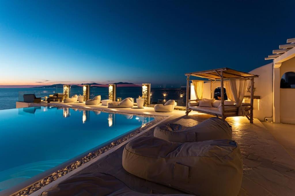 Mykonos Sea View Luxury Villa By Calypso Sunset Villas Mykonos Town Екстериор снимка