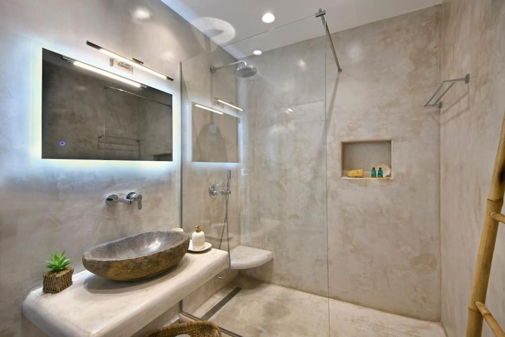 Mykonos Sea View Luxury Villa By Calypso Sunset Villas Mykonos Town Екстериор снимка